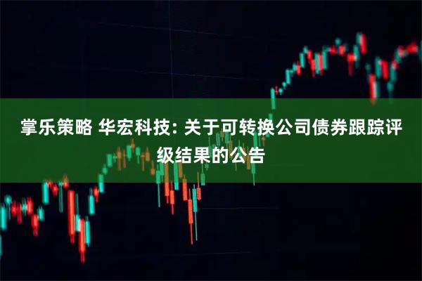 掌乐策略 华宏科技: 关于可转换公司债券跟踪评级结果的公告